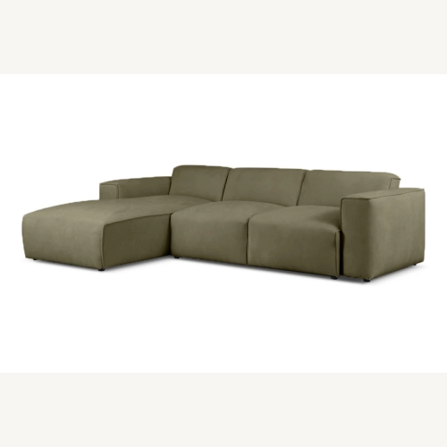 Hudson Nowoczesny narożnik wypoczynkowy z funkcją spania Tkanina Holms 77